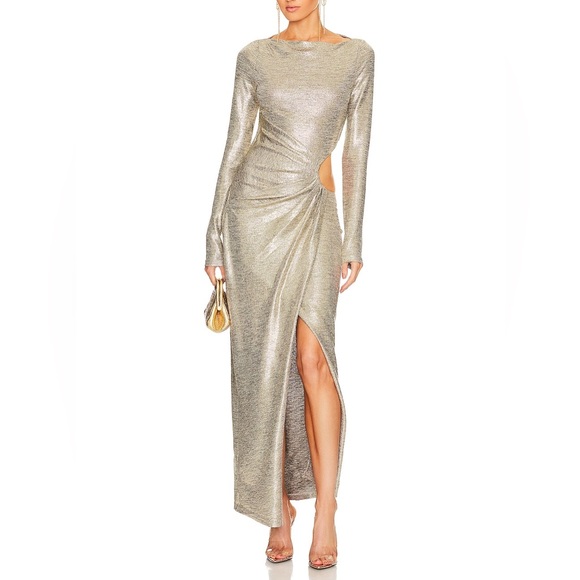 Significant Other Dresses & Skirts - Significant Other Chloe Midi Dress in Gold Size 6